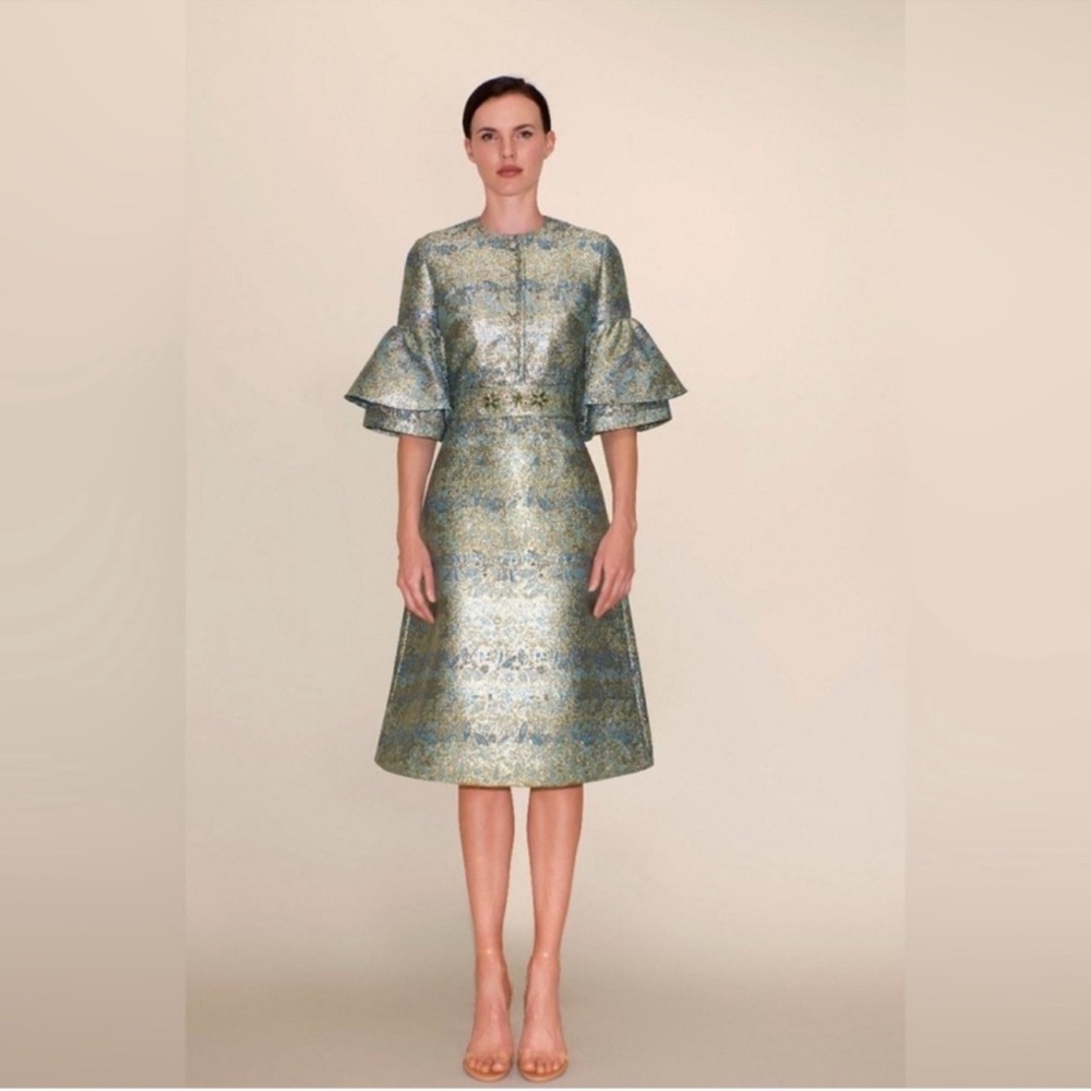 Reem Acra Jacquard Cocktail Dress